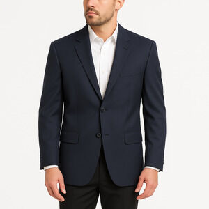 Geoffrey Beene Jacket Mens 42R Navy Blazer 3Button NotchedLapel Classic Tailored